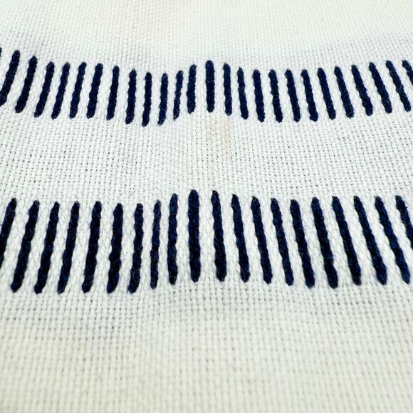 Lauren Ralph Lauren Euro Pillow Sham w/ Navy Stripe ~ Set of 2, 25"x26" Cotton - Picture 9 of 12